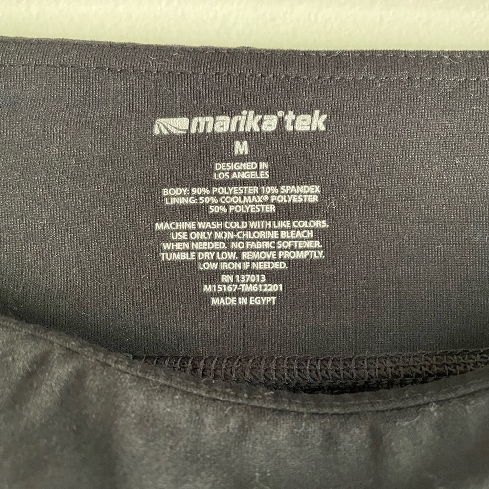 Marika Black Women's Yoga Bike Shorts Size M - Picture 4 of 4